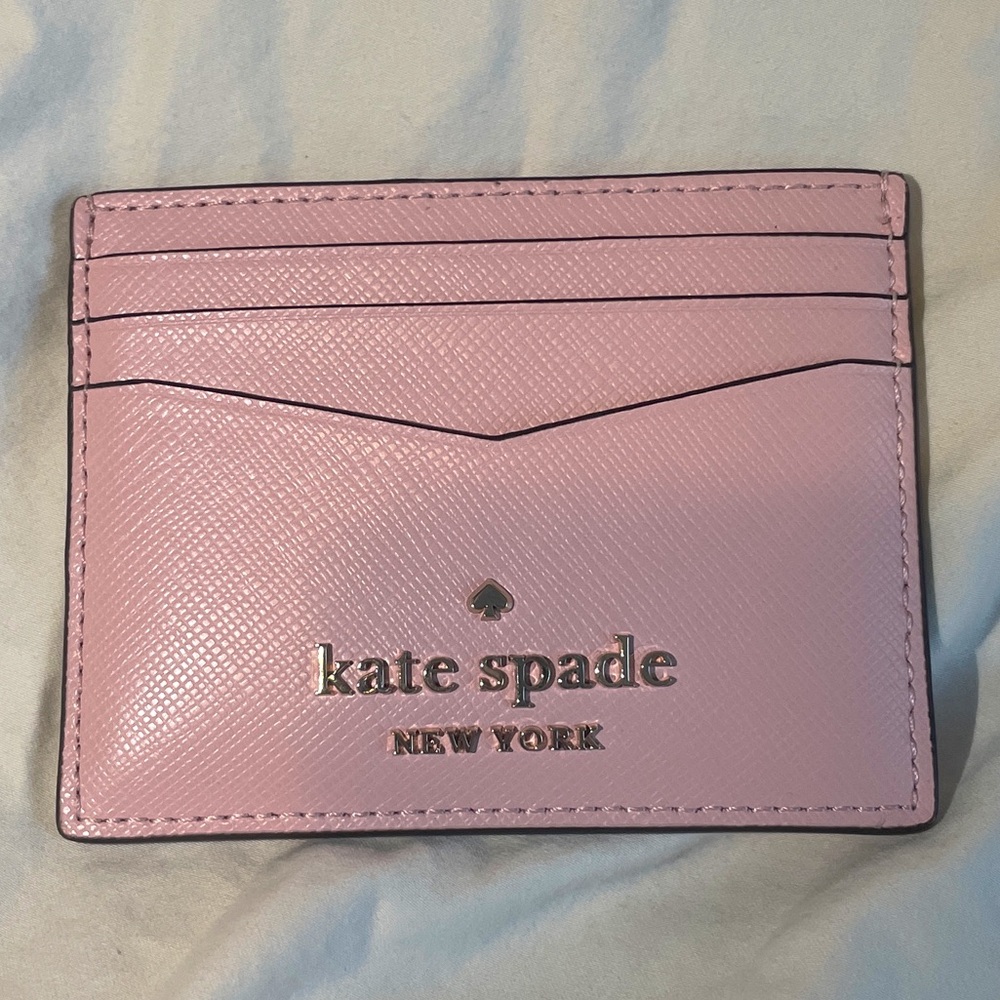 pink kate spade card holder